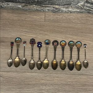 Vintage‎ Collectible Souvenir Spoons Set of 11 Australia/Wales/Scotland